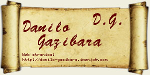 Danilo Gazibara vizit kartica